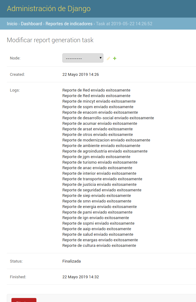 Indicators Report Task
